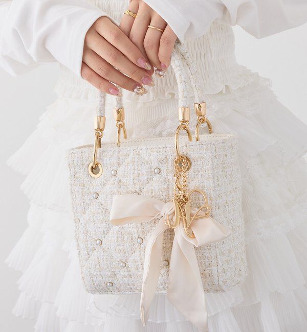  「【HolidayCollection】チャーム付きキルティングミニバッグ」|ショルダー・メッセンジャー|