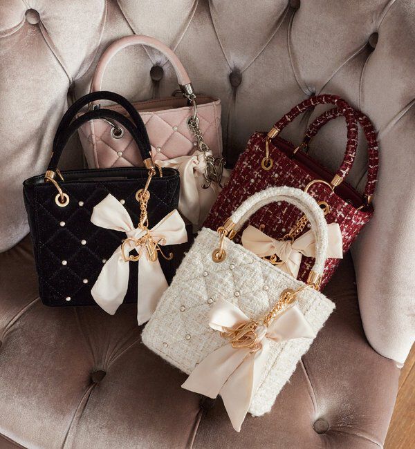  「【HolidayCollection】チャーム付きキルティングミニバッグ」|ショルダー・メッセンジャー|