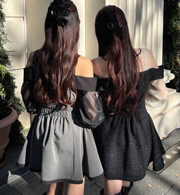  「【Occasion Collection】袖取り外し可能ミニワンピース」|ワンピース|