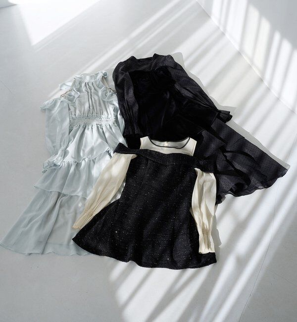  「【Occasion Collection】袖取り外し可能ミニワンピース」|ワンピース|