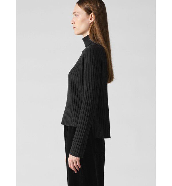 mizuiro ind「mizuiro ind ワイドリブタートルネックプルオーバー」|ニット・セーター|