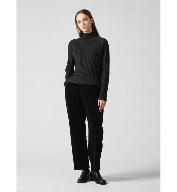 mizuiro ind「mizuiro ind ワイドリブタートルネックプルオーバー」|ニット・セーター|