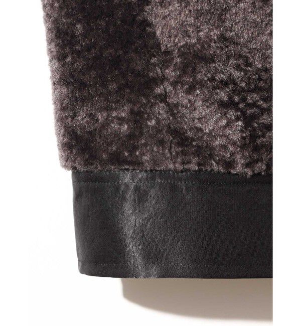 MIDIUMISOLID「MIDIUMISOLID for Ladies ボア切替ブルゾン」|テーラードジャケット|