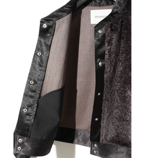 MIDIUMISOLID「MIDIUMISOLID for Ladies ボア切替ブルゾン」|テーラードジャケット|