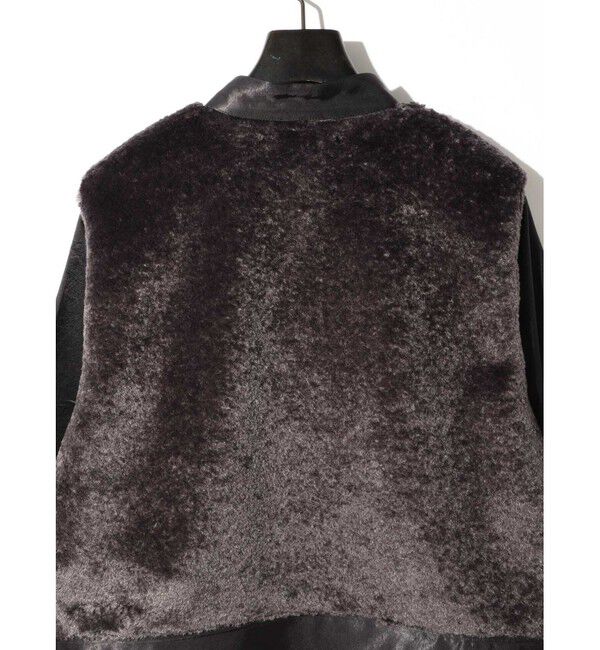 MIDIUMISOLID「MIDIUMISOLID for Ladies ボア切替ブルゾン」|テーラードジャケット|