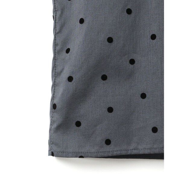 mizuiro ind「mizuiro ind フロッキードットプリントシャツ」|シャツ・ブラウス|