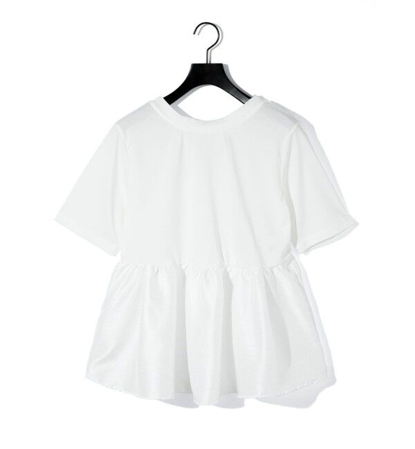 MIDIUMISOLID「MIDIUMISOLID for Ladies ウーブン スイッチング 2way ペプラム」|Tシャツ・カットソー|