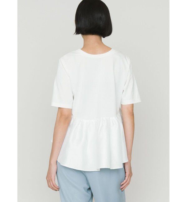 MIDIUMISOLID「MIDIUMISOLID for Ladies ウーブン スイッチング 2way ペプラム」|Tシャツ・カットソー|