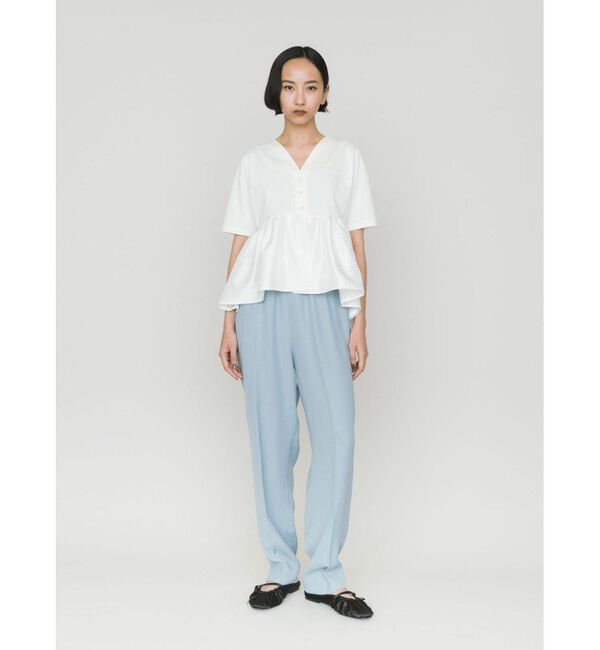 MIDIUMISOLID「MIDIUMISOLID for Ladies ウーブン スイッチング 2way ペプラム」|Tシャツ・カットソー|