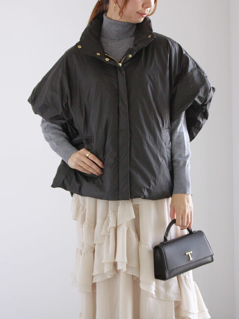 Te chichi「コーティングタフタスリーブレスジャケット」|ダウンベスト・ベスト|