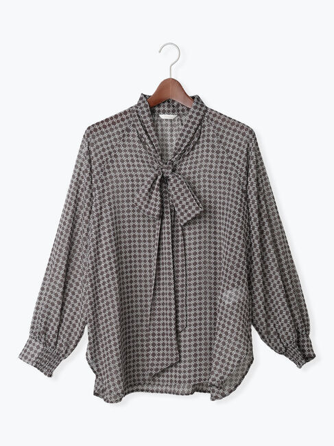 Te chichi「パターンアソートシフォンボウタイブラウス《2025Autumn catalog vol.2 item》」|シャツ・ブラウス|