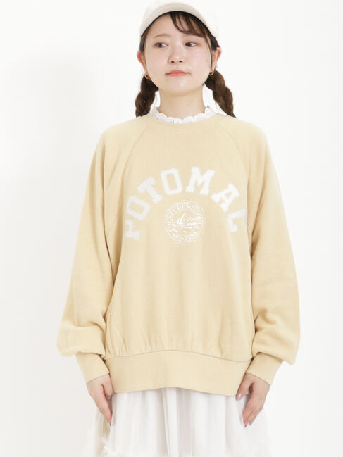 Samansa Mos2「飛び裏毛アップリケロゴスウェット」|Tシャツ・カットソー|