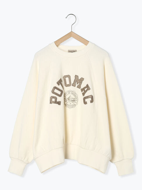 Samansa Mos2「飛び裏毛アップリケロゴスウェット」|Tシャツ・カットソー|