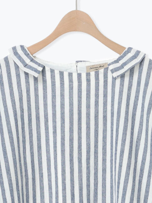 Samansa Mos2「【Cross&times;Linen】フリルカラーブラウス」|シャツ・ブラウス|