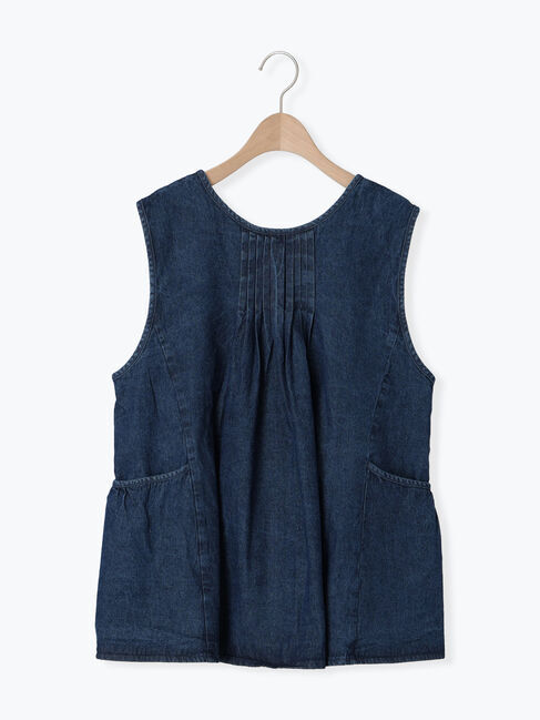 Samansa Mos2「デニム・ツイル前後2WAYベスト」|ダウンベスト・ベスト|