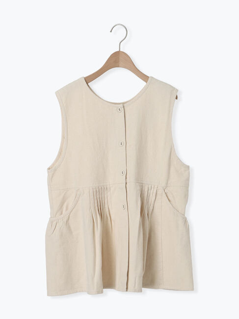 Samansa Mos2「デニム・ツイル前後2WAYベスト」|ダウンベスト・ベスト|