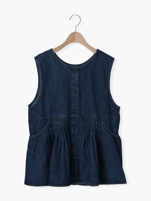 Samansa Mos2「デニム・ツイル前後2WAYベスト」|ダウンベスト・ベスト|