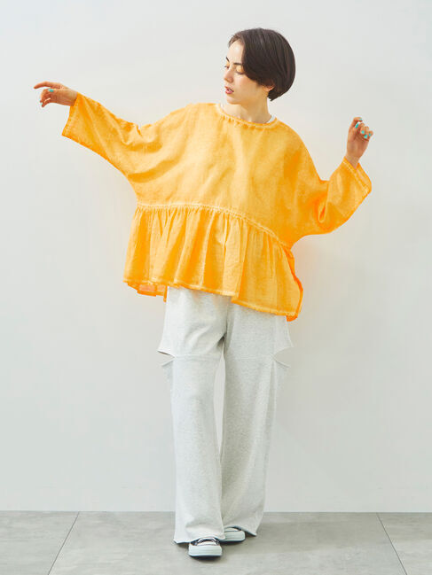 SM2「インドボイルピグメント加工ギャザーブラウス」|シャツ・ブラウス|