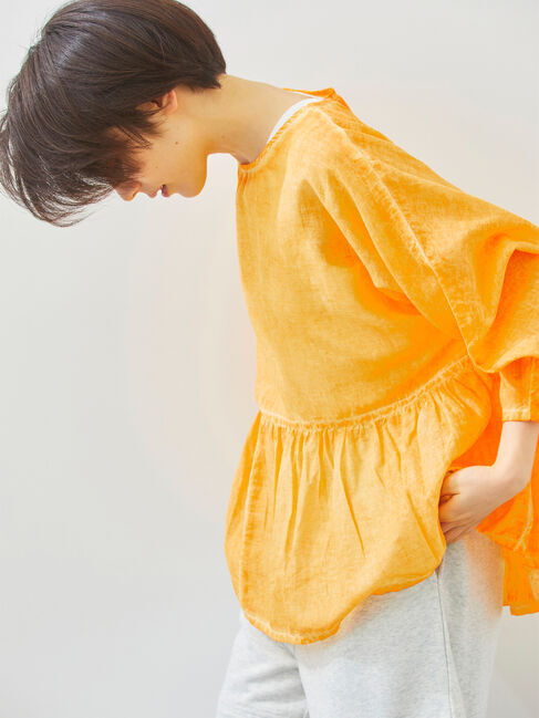 SM2「インドボイルピグメント加工ギャザーブラウス」|シャツ・ブラウス|
