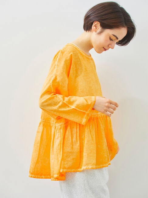 SM2「インドボイルピグメント加工ギャザーブラウス」|シャツ・ブラウス|