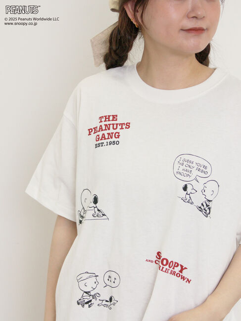 Samansa Mos2「【PEANUTS&times;Samansa Mos2】75thアートTee」|Tシャツ・カットソー|オフホワイト