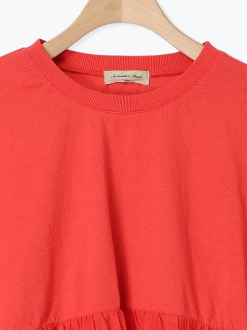 Samansa Mos2「袖レースギャザーカットソー」|Tシャツ・カットソー|