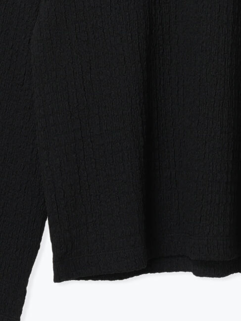 Samansa Mos2 blue「ふくれジャカードクルーネックプルオーバー」|Tシャツ・カットソー|