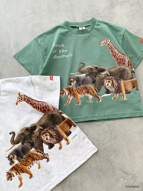 Samansa Mos2 Lagom「【schleich】アニマルプリントT」|Tシャツ・カットソー|