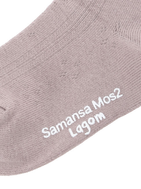 Samansa Mos2 Lagom「リボン付ハイソックス」|ソックス|