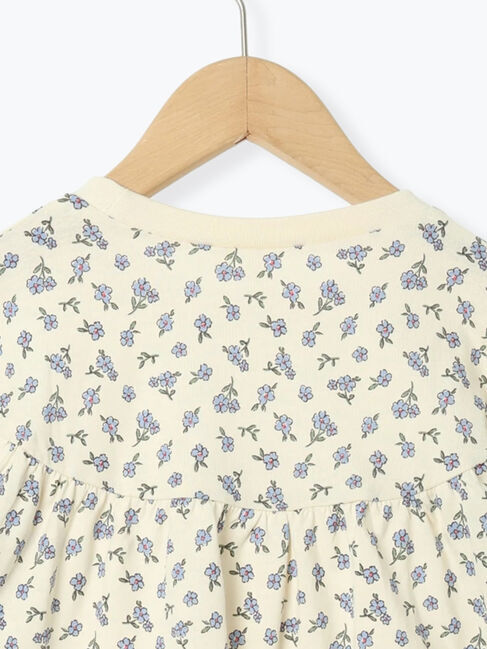 Samansa Mos2 Lagom「小花プリントギャザーT」|Tシャツ・カットソー|