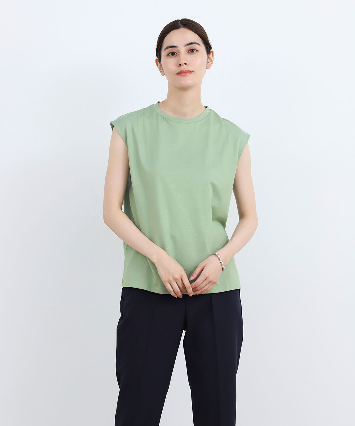 DAY by DAY it&rsquo;s international「ベーシックノースリーブコットンカットソー」|Tシャツ・カットソー|モスグリーン2