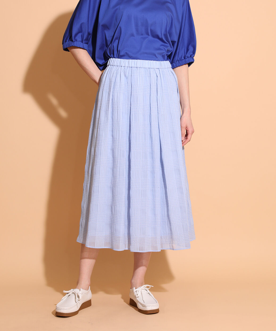 DAY by DAY it&rsquo;s international「シアーチェックランダムタックスカート」|スカート|