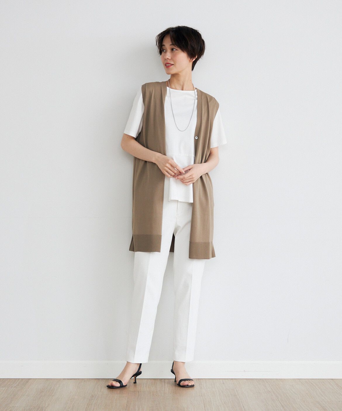 7-IDconcept.「《大きいサイズ》ペプラムカットソー《SUPER COOL TOUCH COTTON》」|Tシャツ・カットソー|