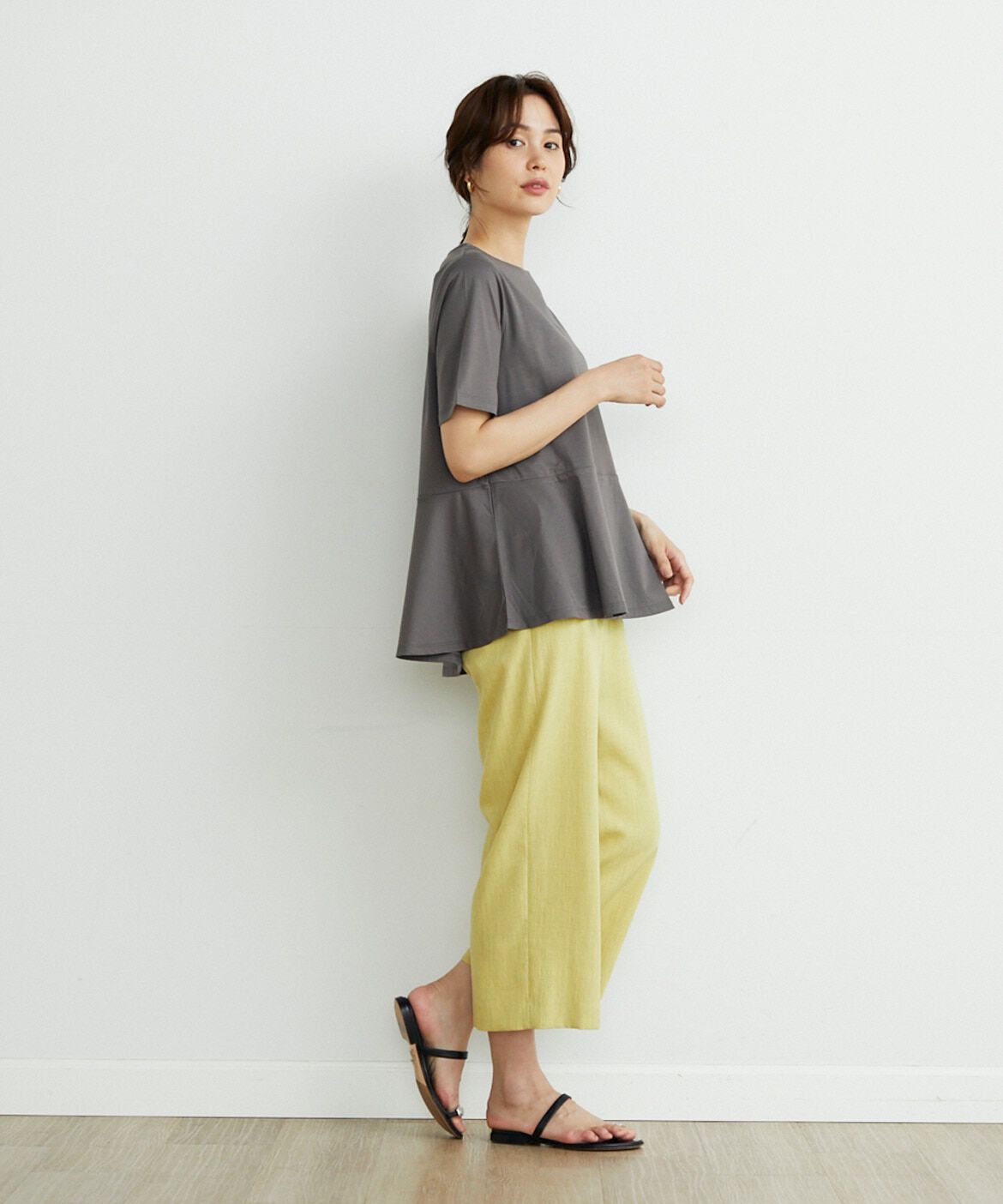 7-IDconcept.「《大きいサイズ》ペプラムカットソー《SUPER COOL TOUCH COTTON》」|Tシャツ・カットソー|