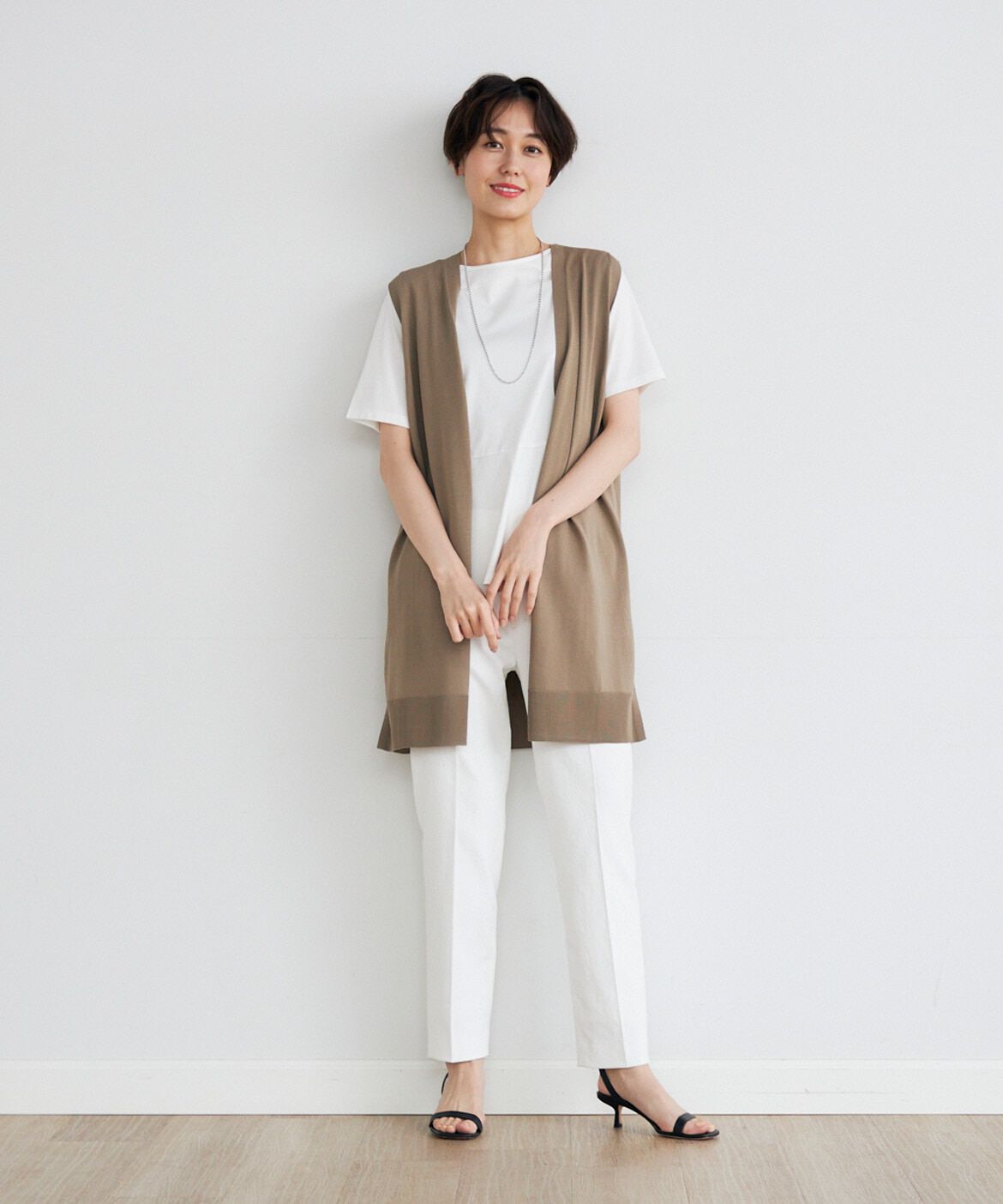 7-IDconcept.「《大きいサイズ》ペプラムカットソー《SUPER COOL TOUCH COTTON》」|Tシャツ・カットソー|