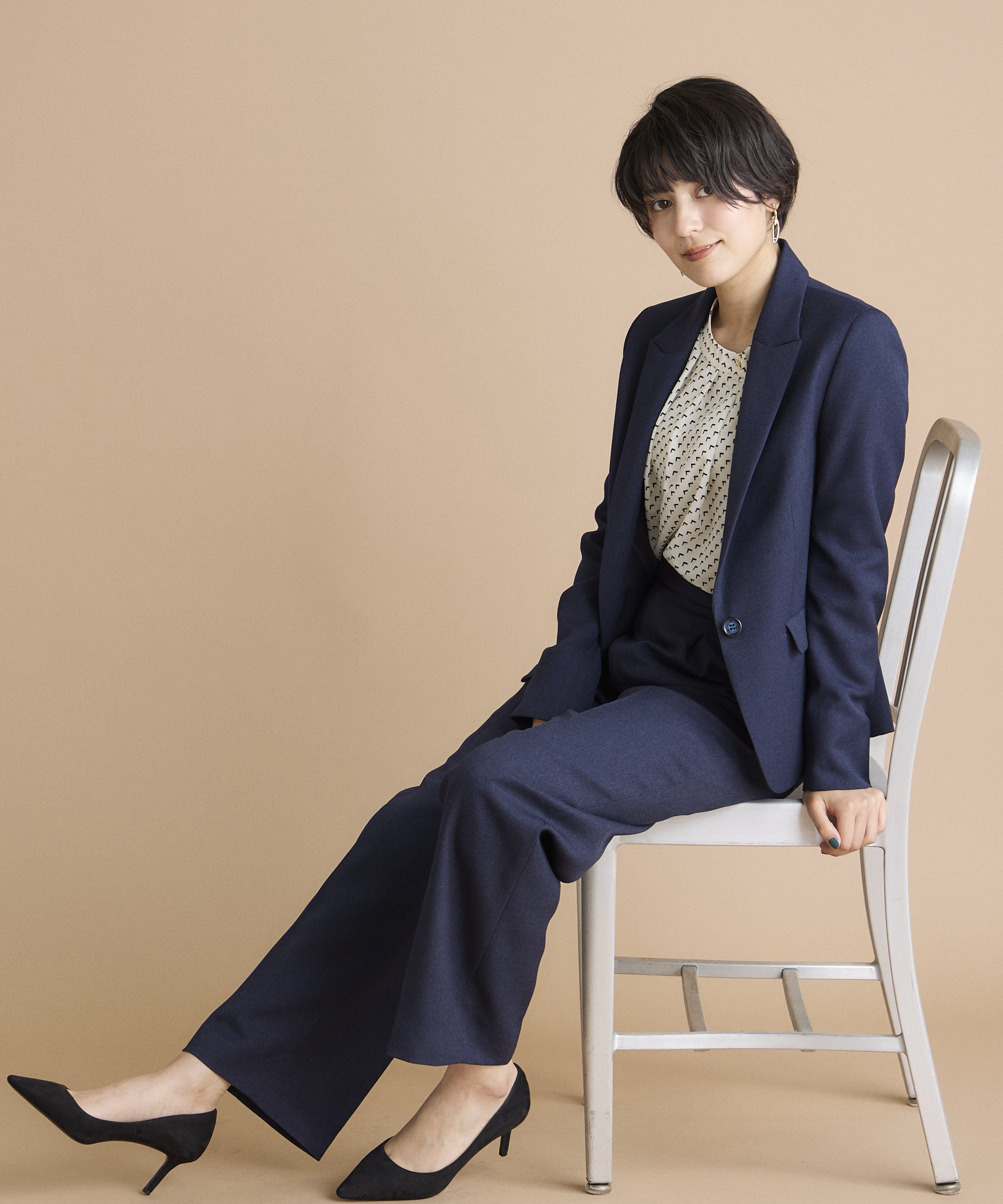 INED「《INED CLARO》シャークスキンツイードジャケット」|テーラードジャケット|