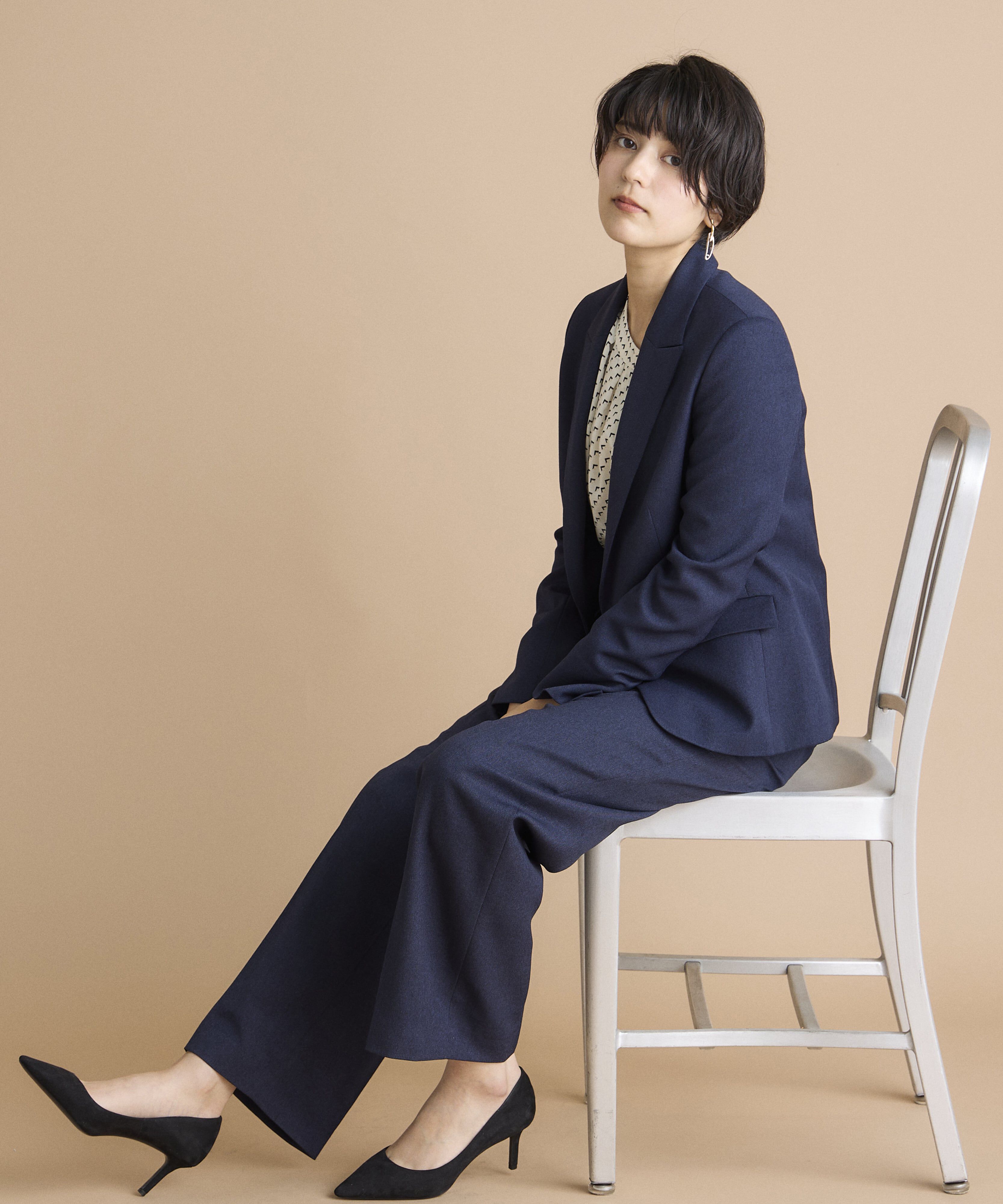 INED「《INED CLARO》シャークスキンツイードジャケット」|テーラードジャケット|