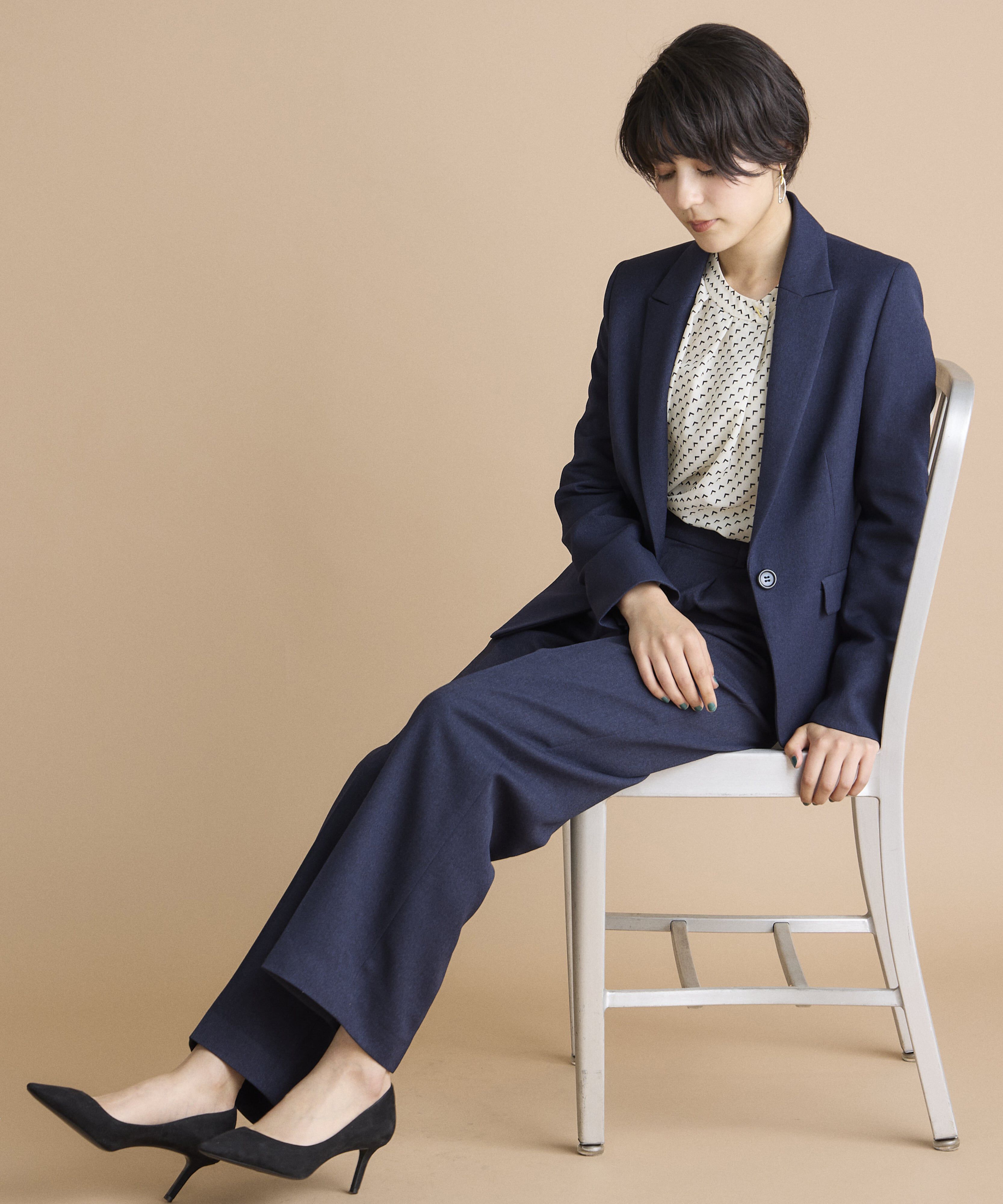 INED「《INED CLARO》シャークスキンツイードジャケット」|テーラードジャケット|