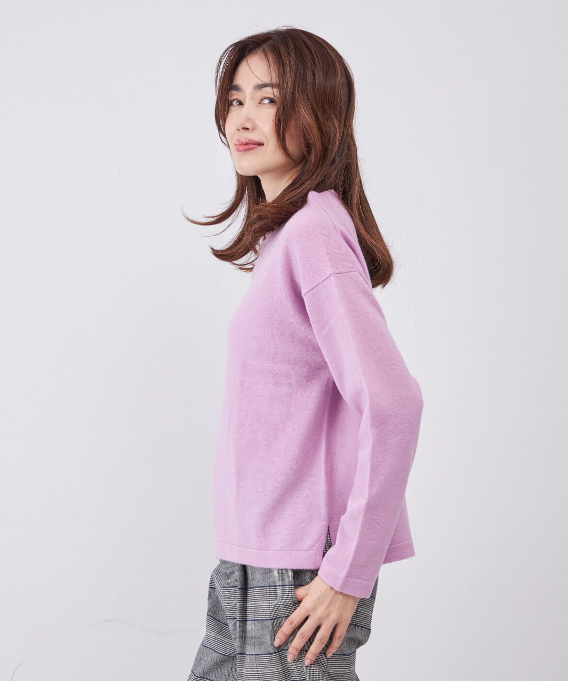 INED「モックネックプルオーバーニット」|ニット・セーター|