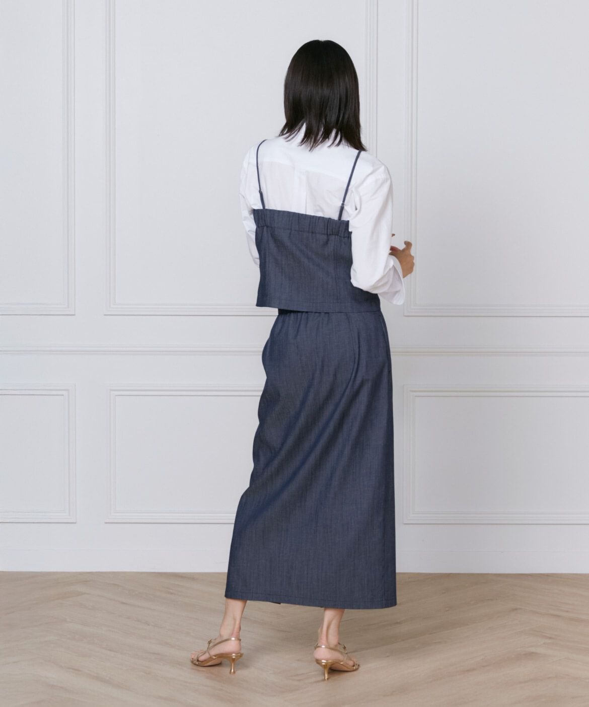 INED「デニム風ビスチェ」|シャツ・ブラウス|