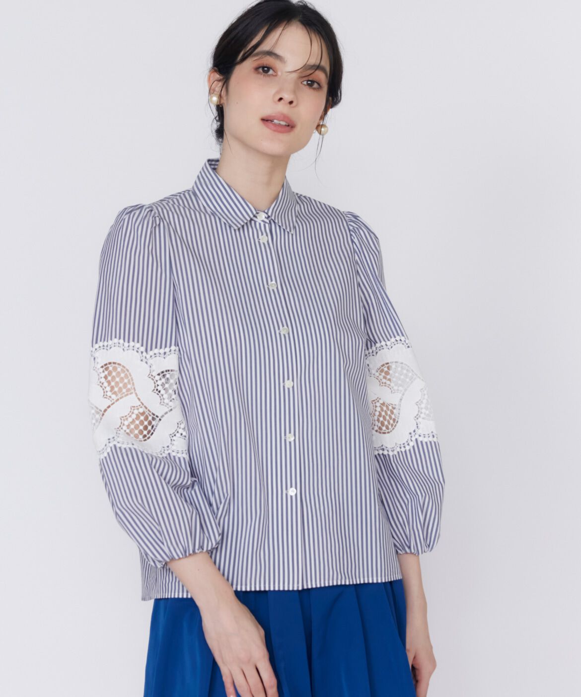 Maglie le cassetto「レースドッキングブラウス」|シャツ・ブラウス|