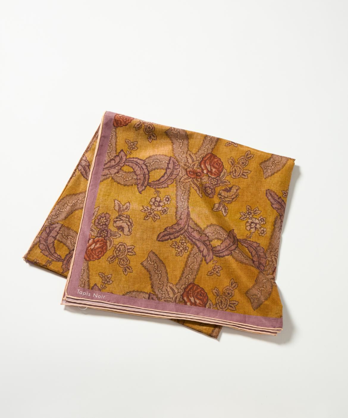 INED「《FAVORITE》Large Light Yellow スカーフ《Tapis Noir》」|バンダナ・スカーフ|イエロー