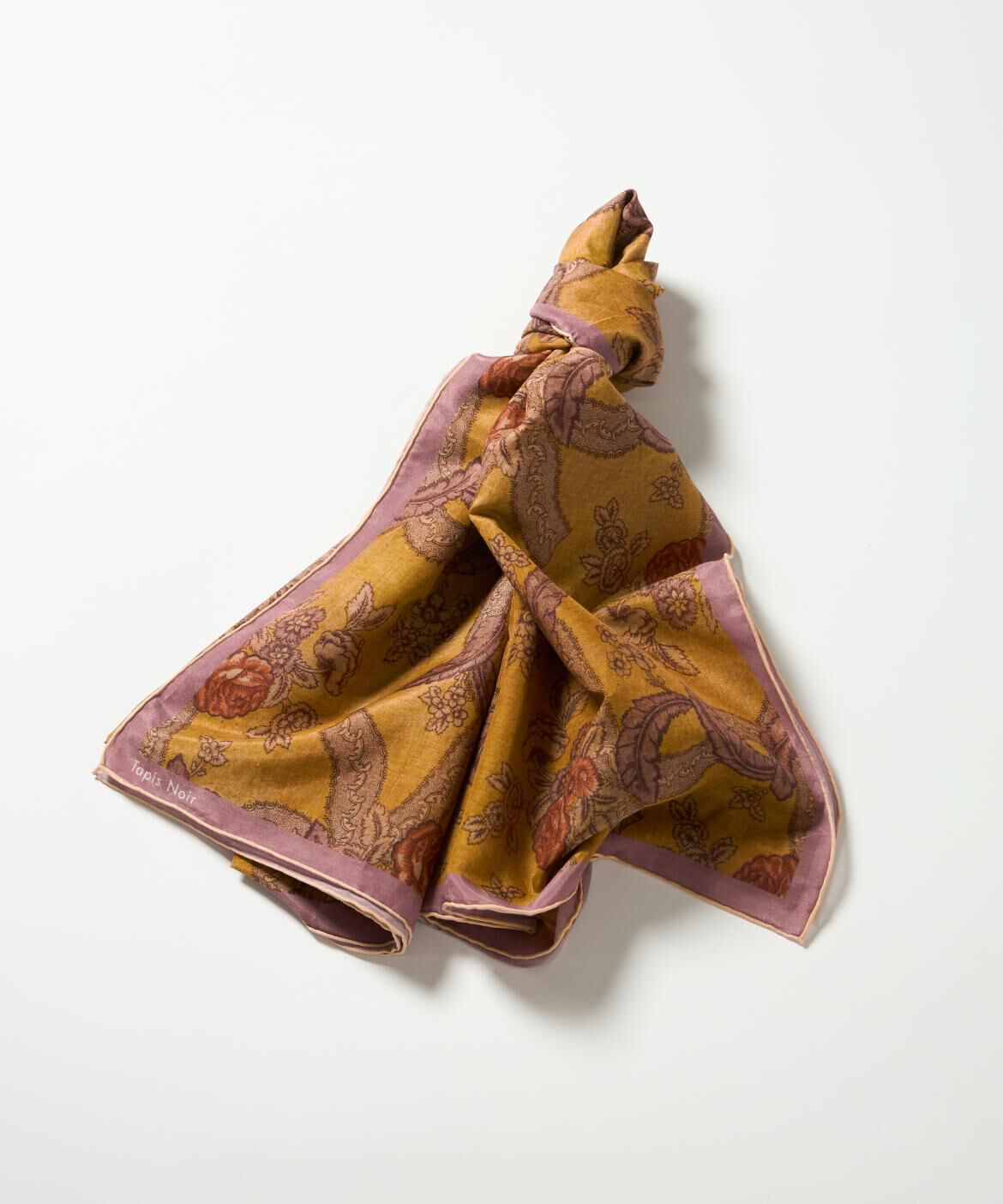 INED「《FAVORITE》Large Light Yellow スカーフ《Tapis Noir》」|バンダナ・スカーフ|