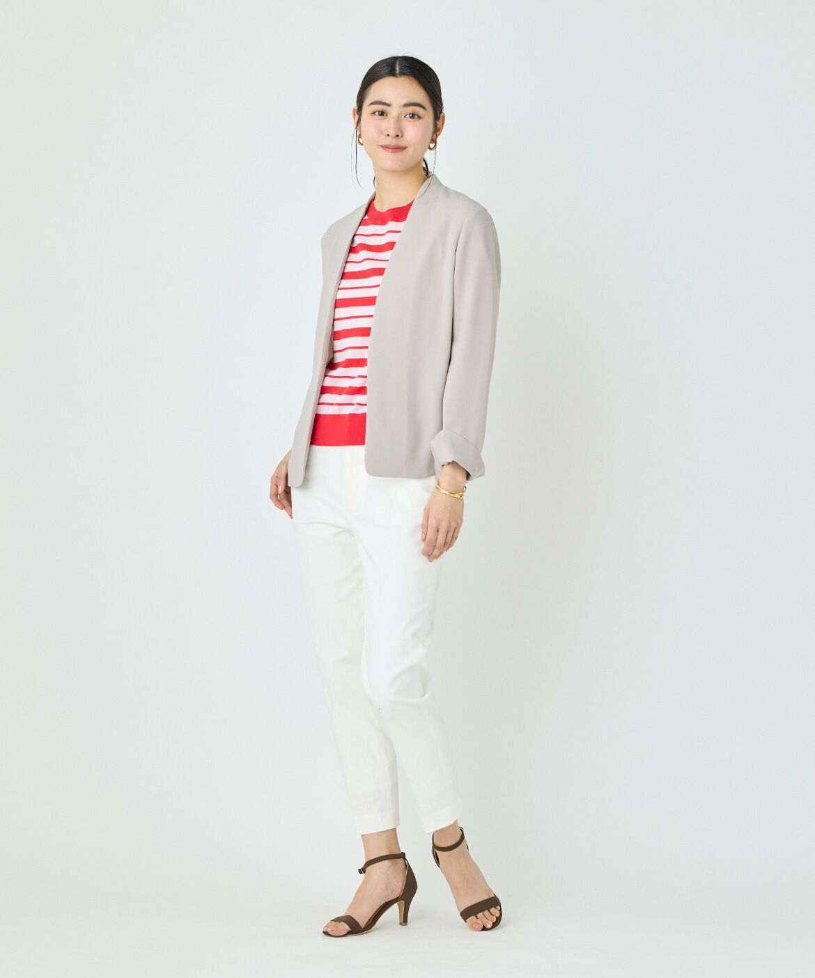 DAY by DAY it&rsquo;s international「バックサテンノーカラージャケット」|ノーカラージャケット|