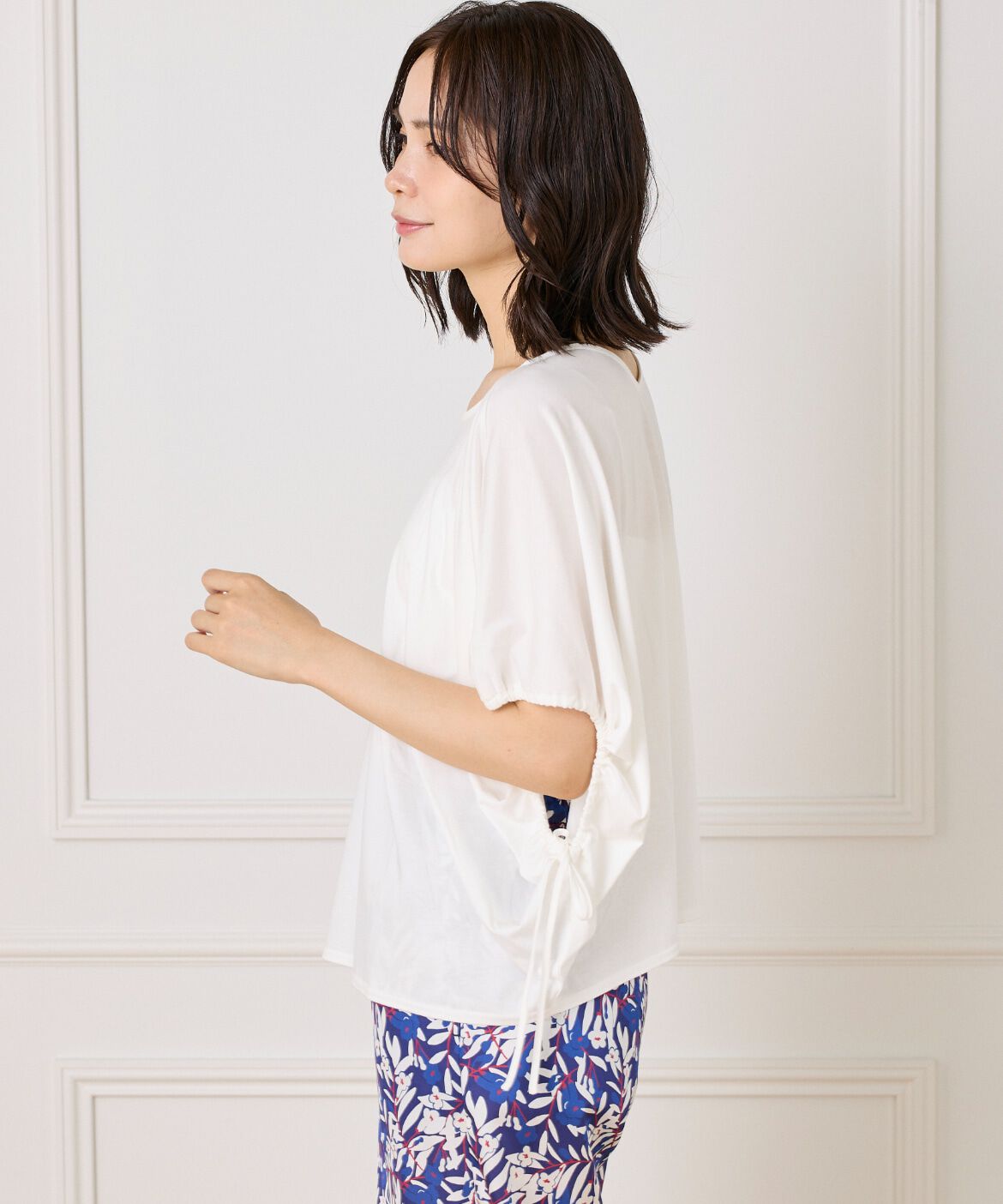 I.T.'S international「ドローストリングスリーブカットソー」|Tシャツ・カットソー|