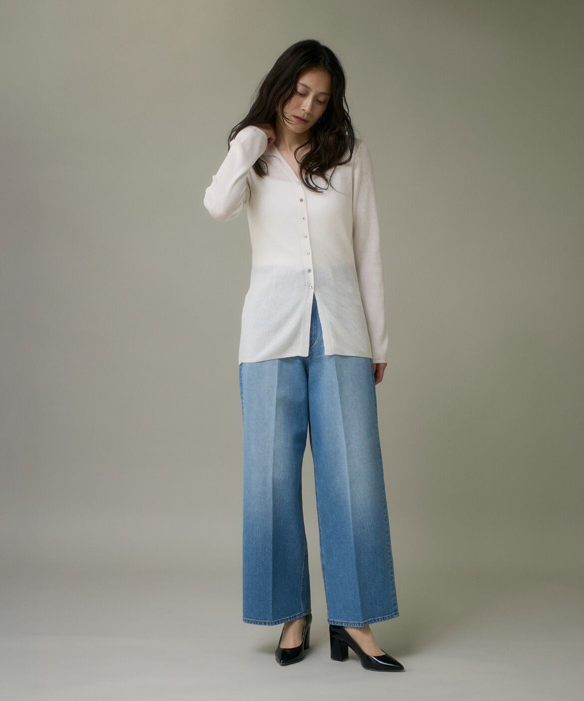 DAY by DAY it&rsquo;s international「Vネックリブニットカーディガン《Melty air wool》」|カーディガン|