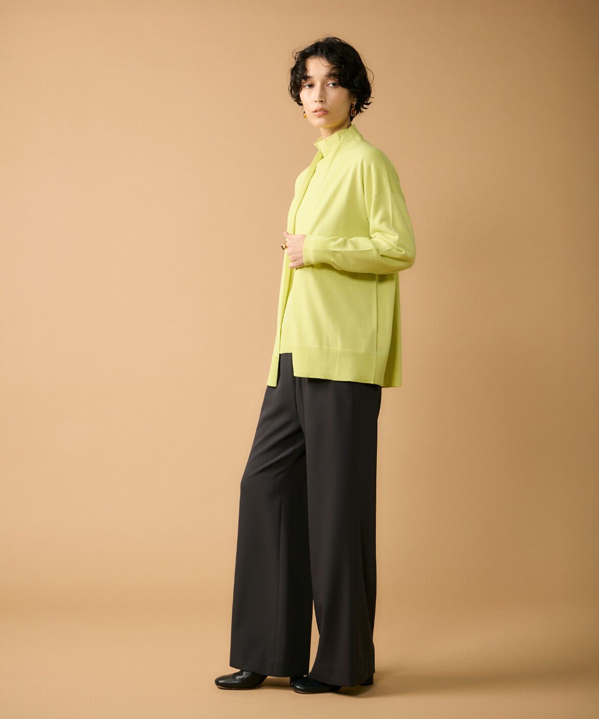 7-IDconcept.「《大きいサイズ》着流しロングカーディガン」|ニット・セーター|