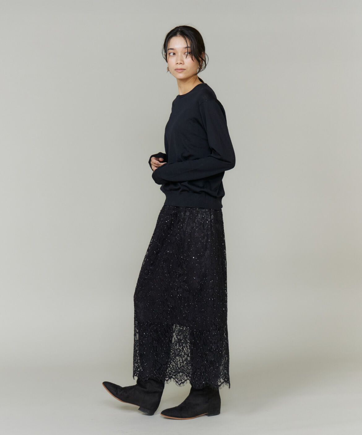 INED「《大きいサイズ》レーススカート」|スカート|