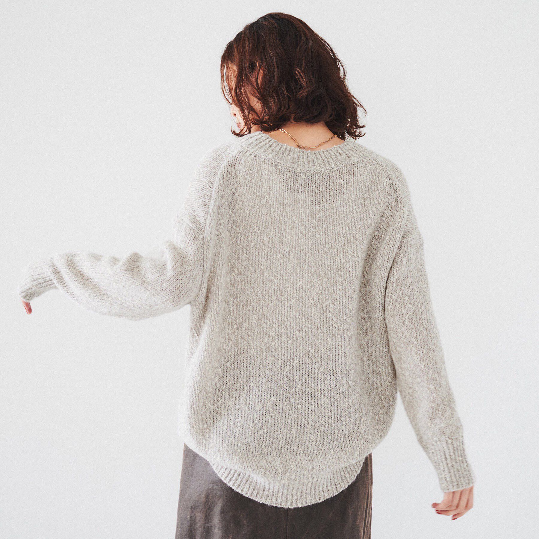 UNTITLED「【ゆったり/こなれ感】ミックスツイストプルオーバーニット」|ニット・セーター|