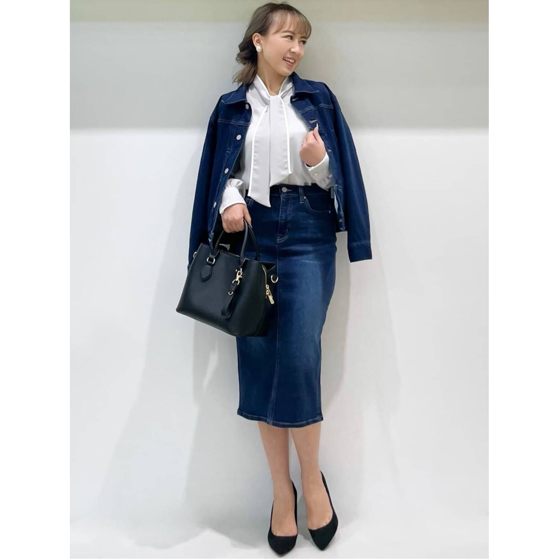 COUP DE CHANCE「【洗える】ハイウエストデニムタイトスカート」|スカート|